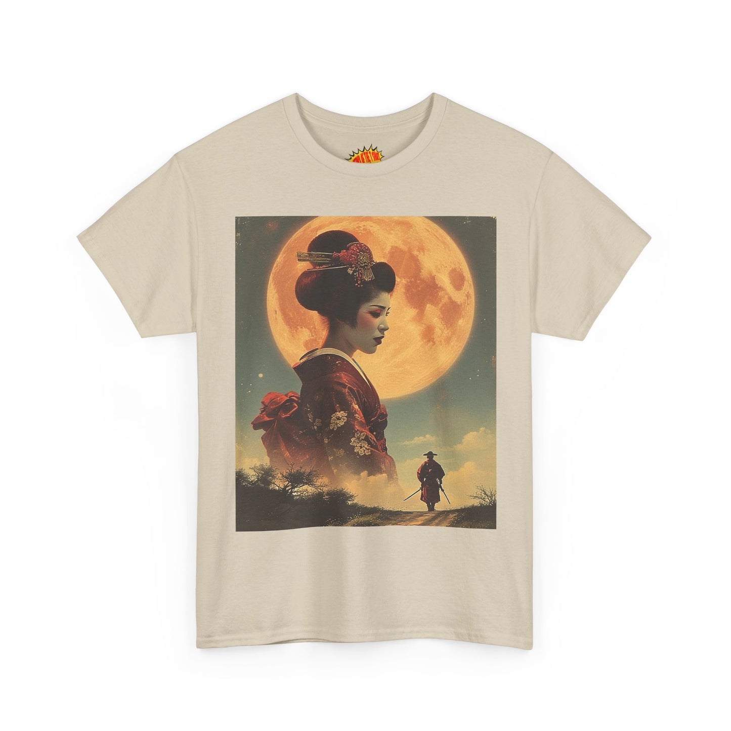 Geisha & Samurai w/Blood Moon T-Shirt *Multiple Colors*
