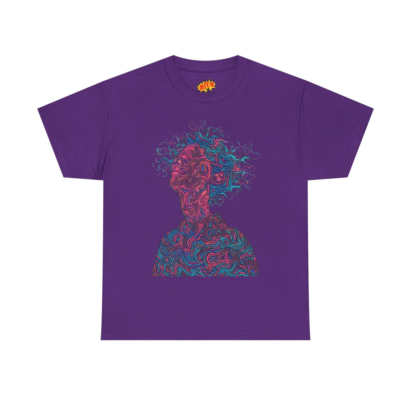 Line Drawing Multicolor Human Graphic Art Tee Shirt *Multiple Colors*