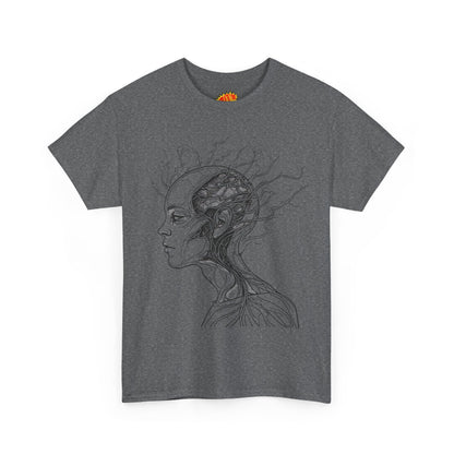 Anatomy Line Drawing Face Graphic Art Tee Shirt