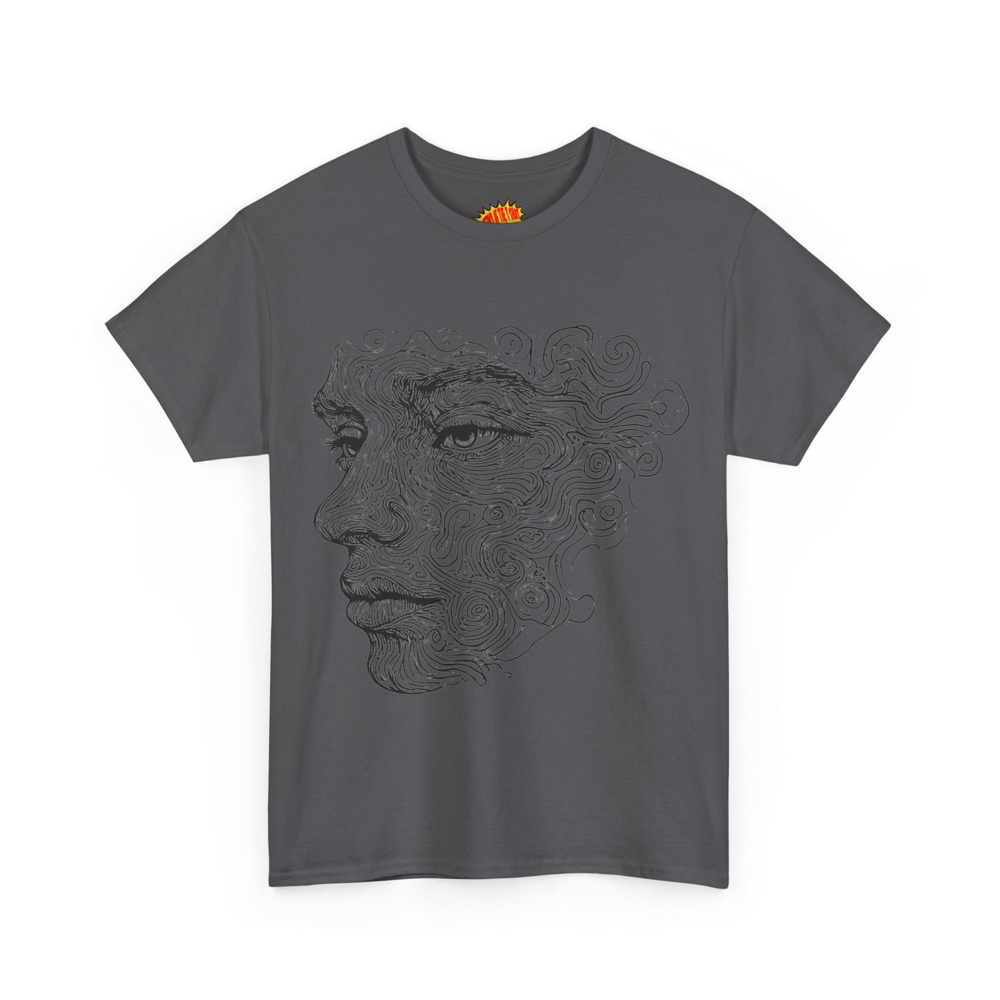 Human Face Silhouette Line Drawing Graphic Art Tee Shirt *Multiple Colors*