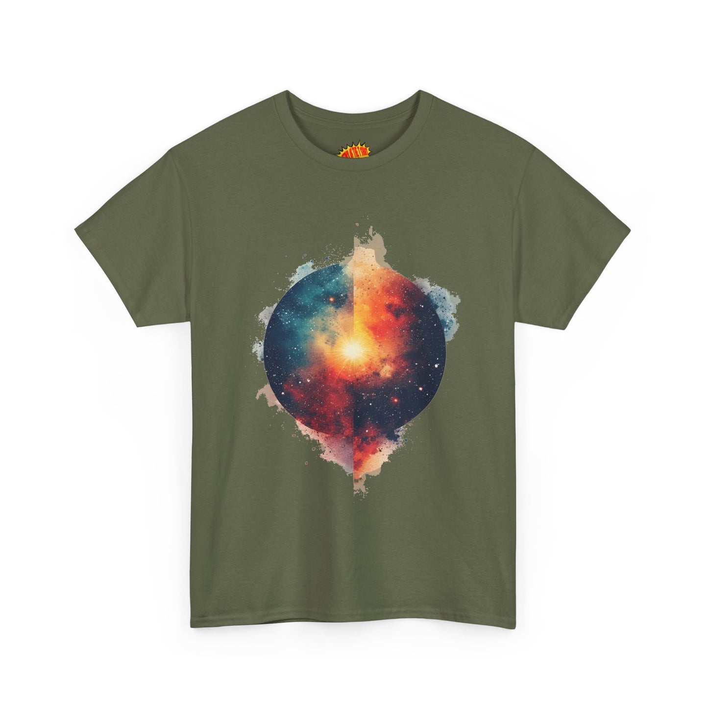 Round Galaxy w/Nebula Graphic Art Tee Shirt *Multiple Colors*