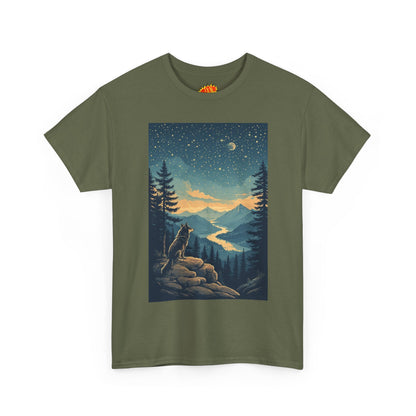 Mountain Wolf Starry Night T-Shirt