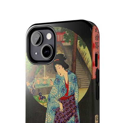 Oji Waterfall by Toyohara Chikanobu, 1890 iPhone Case *Many Sizes Available*