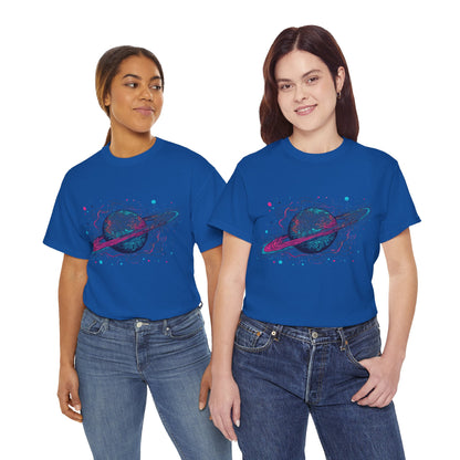 Ringed Planet Space Art Graphic Tee Shirt