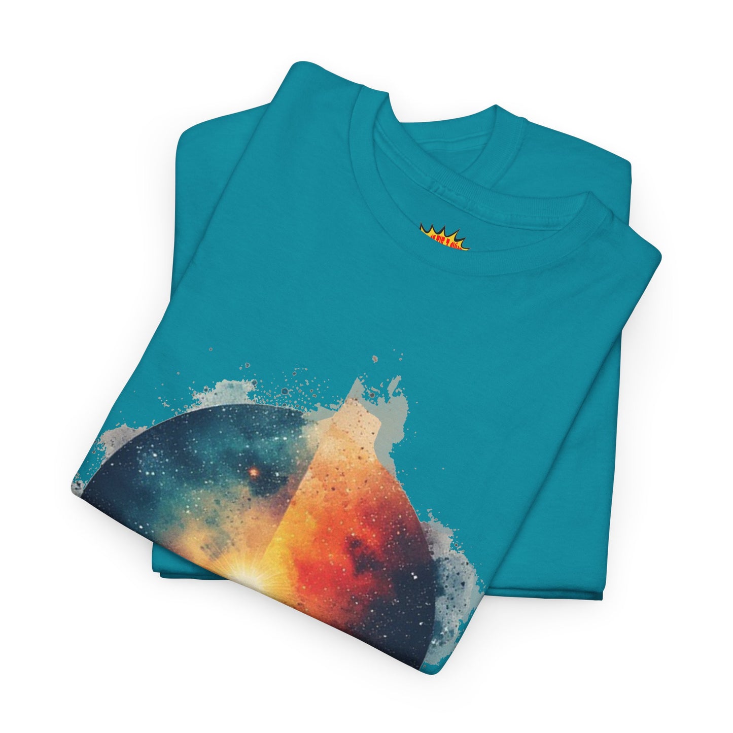 Round Galaxy w/Nebula Graphic Art Tee Shirt *Multiple Colors*