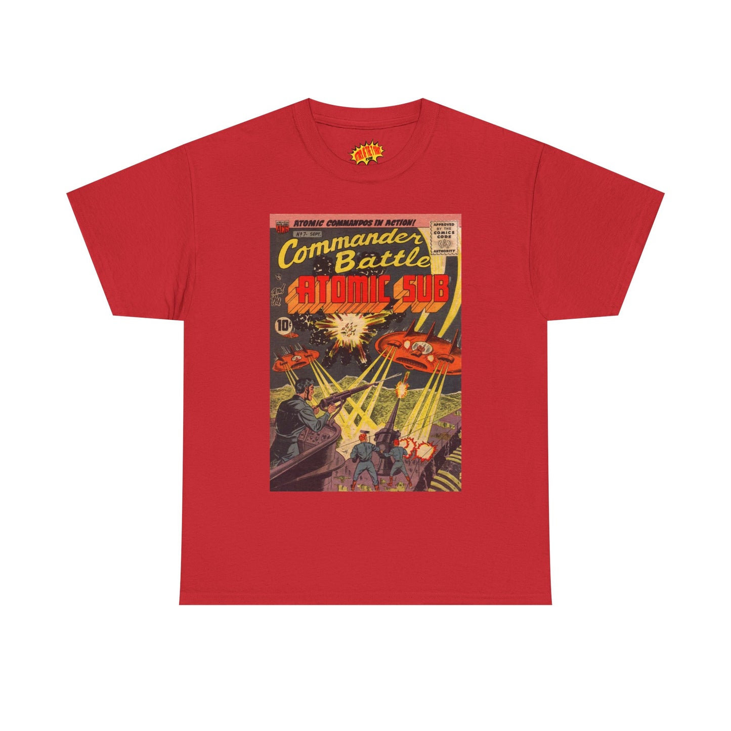 Commander Battle Atomic Sub No. 7 Comic Tee Shirt *Multiple Colors*