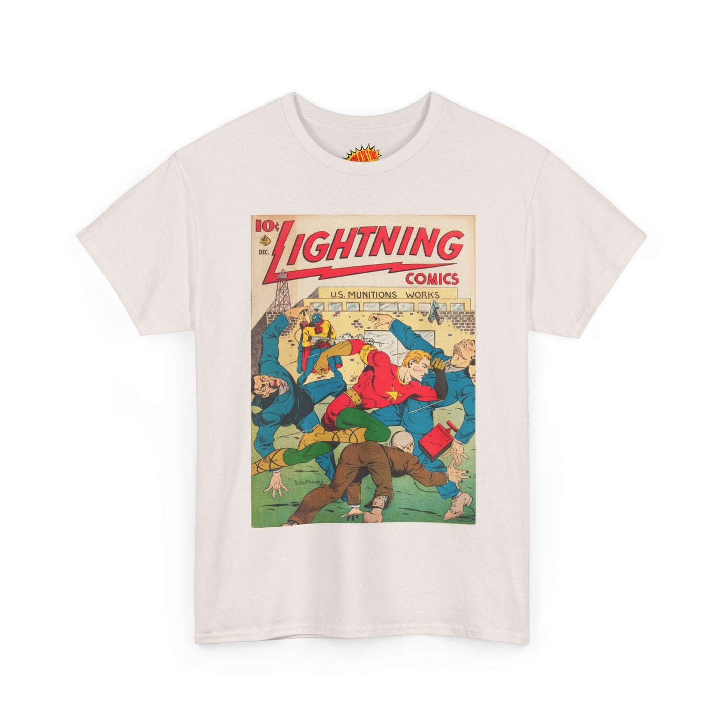 Lightning Comics Dec. Comic Tee Shirt *Multiple Colors*