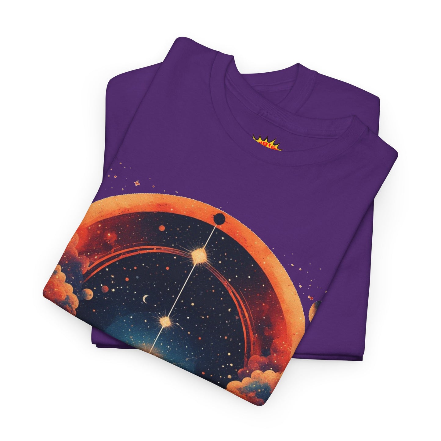 Round Galaxy Graphic Tee Shirt *Multiple Colors*