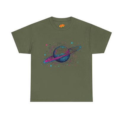 Ringed Planet Space Art Graphic Tee Shirt