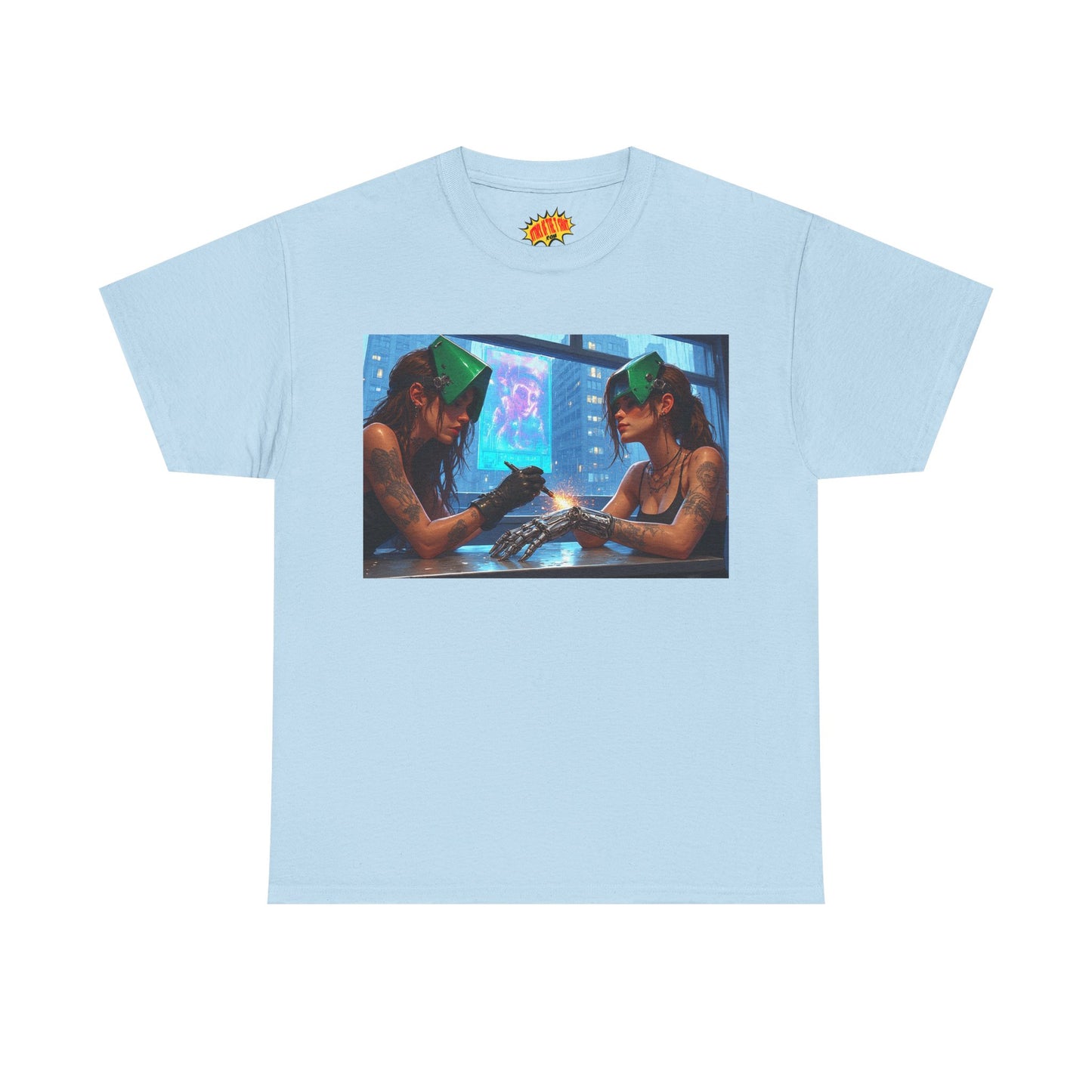 Cyberpunk Robot Hand Repair Scene T-Shirt *Multiple Colors*