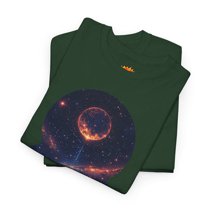 Cosmic Meditation w/Planet Space Graphic Art Tee Shirt