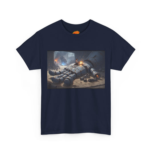 Anime Mech Repair Shop Welding Scene T-Shirt *Multiple Colors*