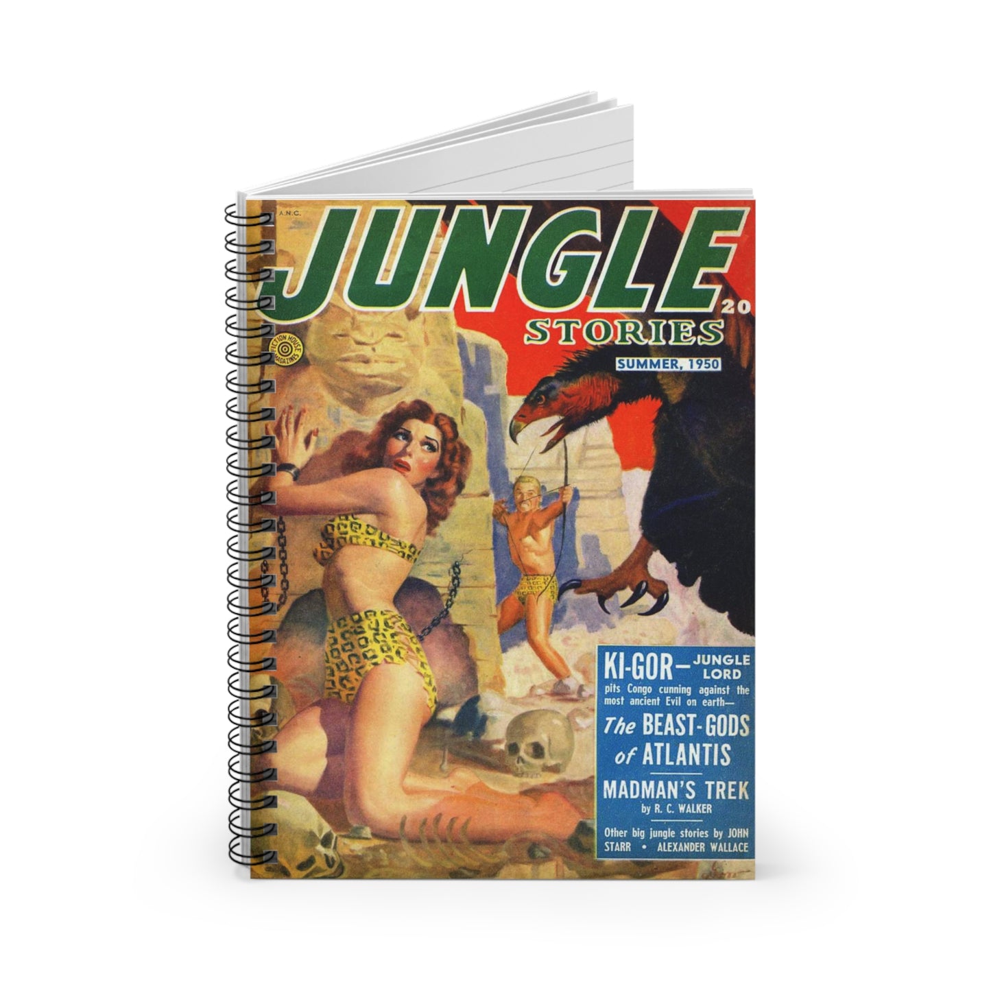 Jungle Stories Summer 1950 Comic Book Cover Notebook