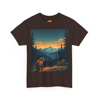 Mountain Bear Sunrise Scene T-Shirt