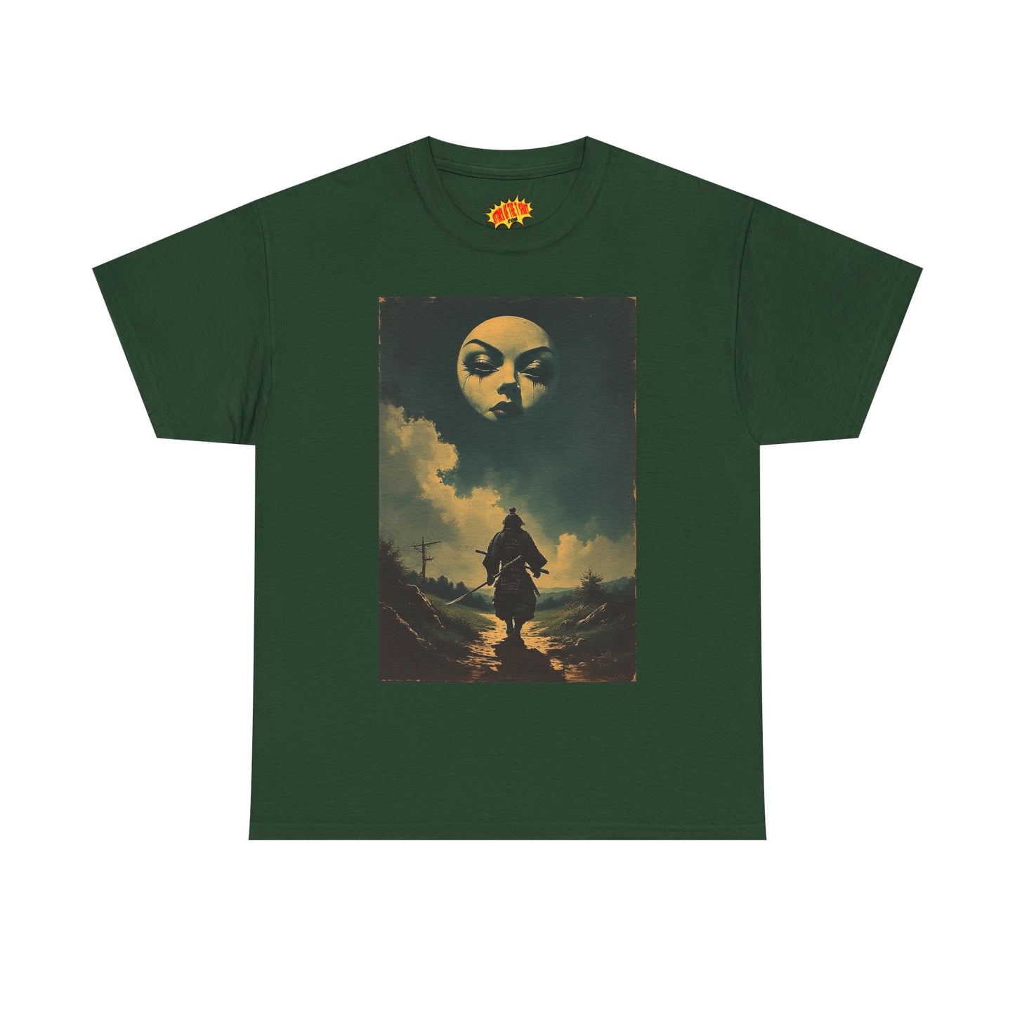Walking Samurai w/Full Moon Face T-Shirt *Multiple Colors*