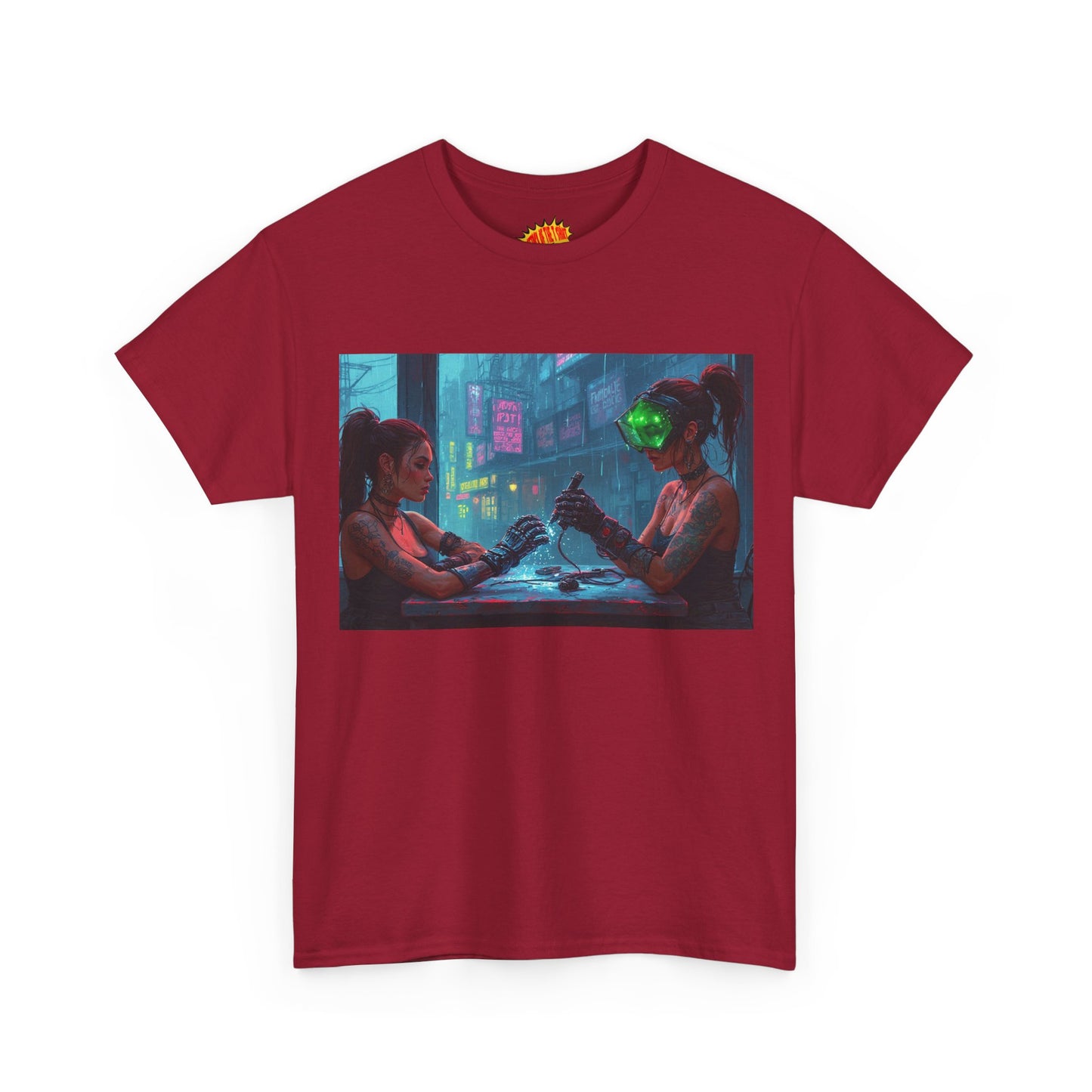 Cyberpunk Nail Salon Scene T-Shirt *Multiple Colors*