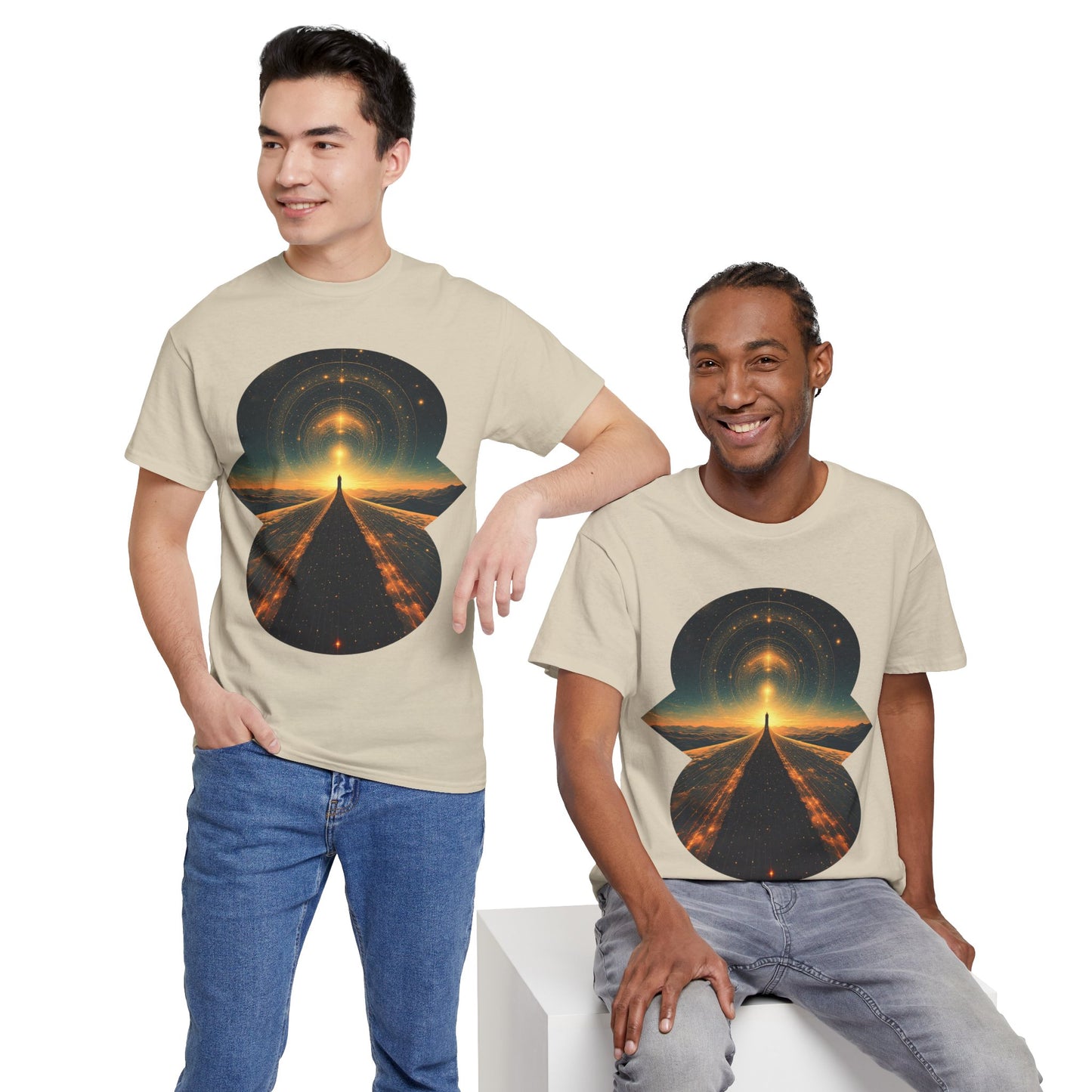 Cosmic Path Space Graphic Art Tee Shirt *Multiple Colors*