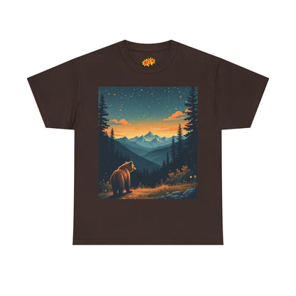 Mountain Bear Sunrise Scene T-Shirt