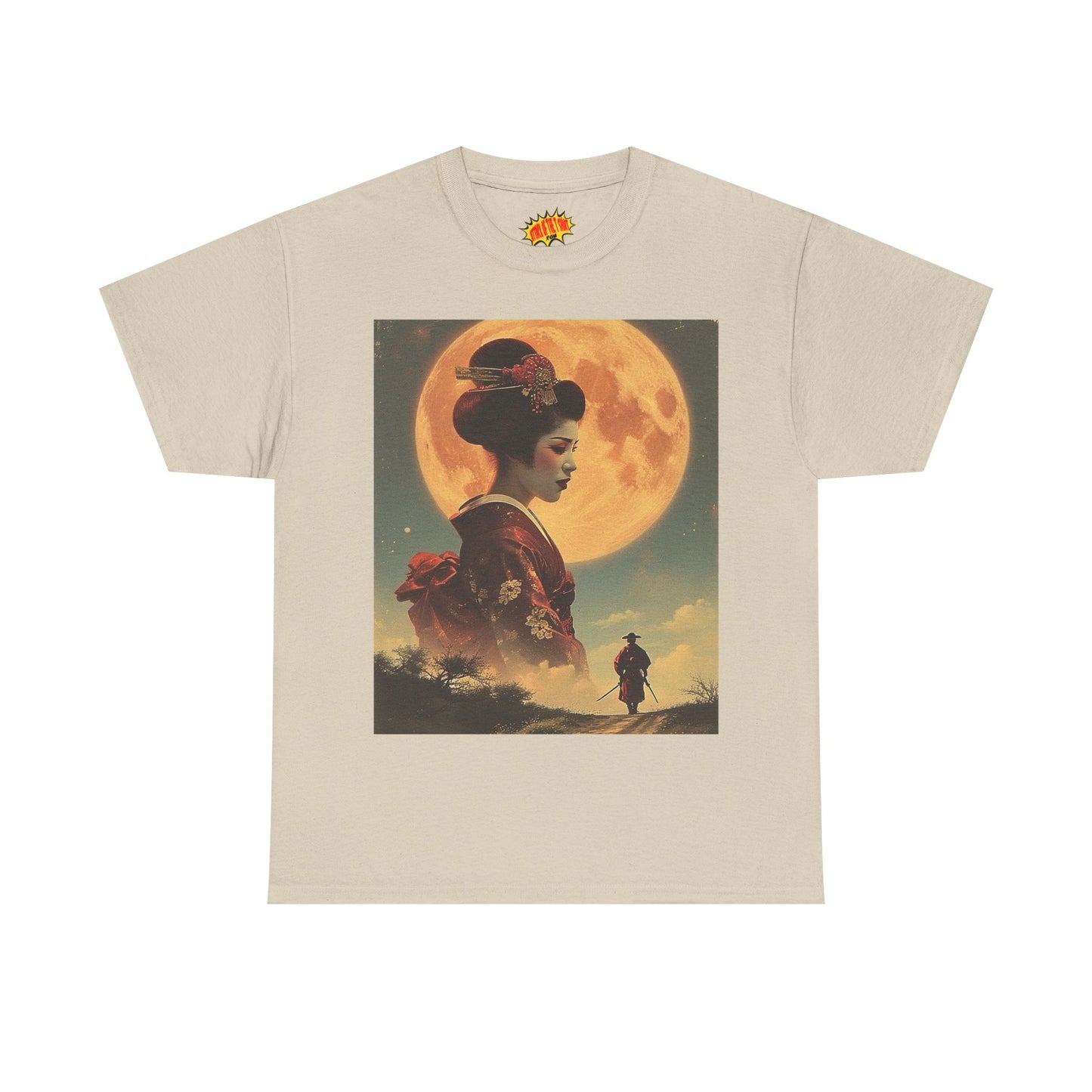 Geisha & Samurai w/Blood Moon T-Shirt *Multiple Colors*