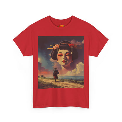 Travelling Samurai w/Sky Geisha Woman T-Shirt