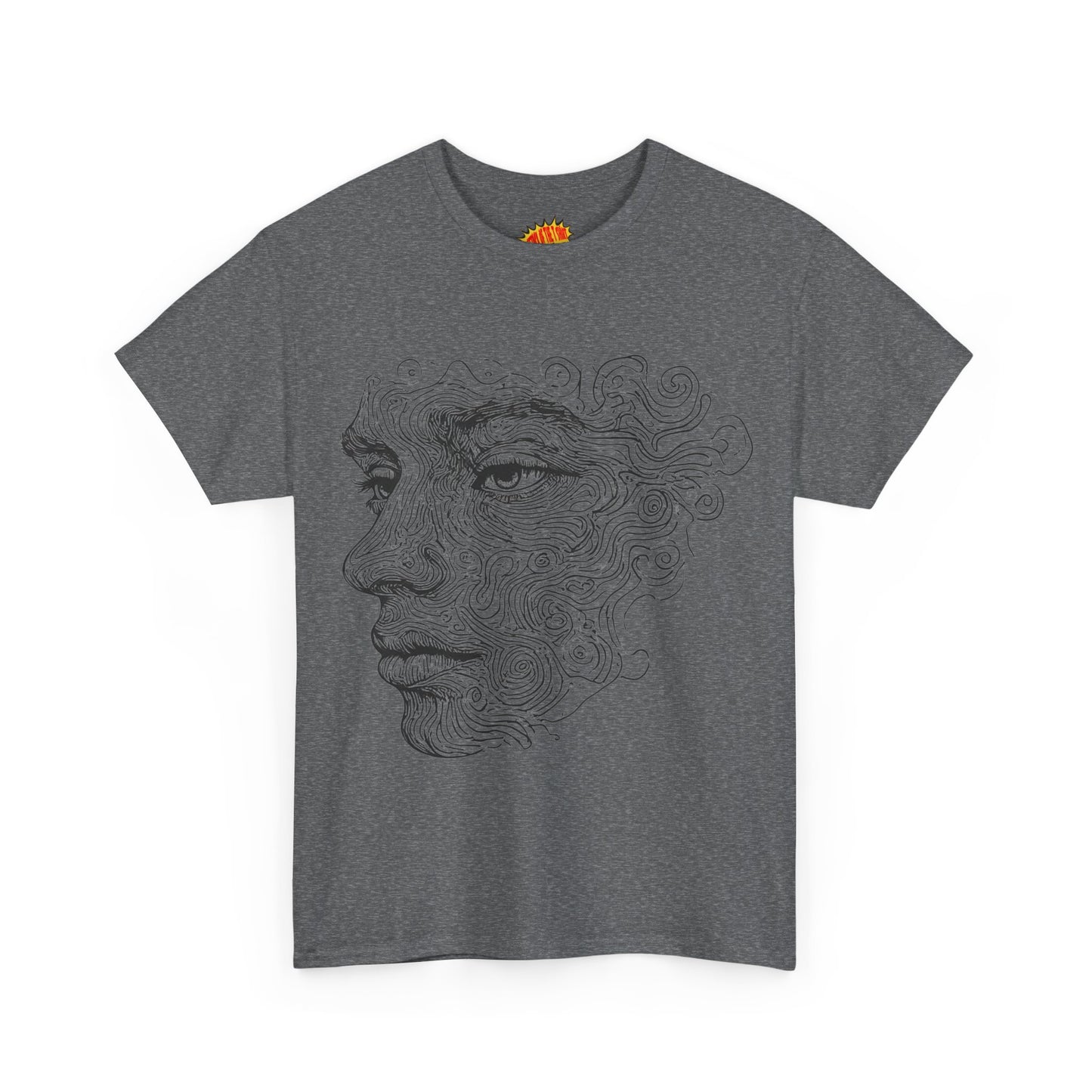 Human Face Silhouette Line Drawing Graphic Art Tee Shirt *Multiple Colors*