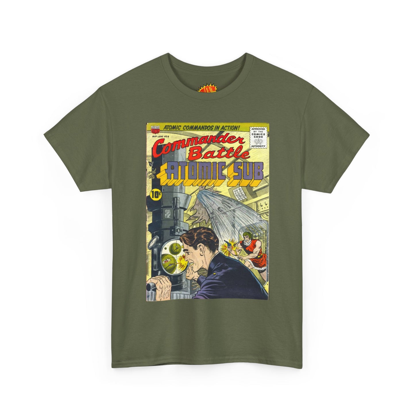 Commander Battle Atomic Sub No. 6 Comic Tee Shirt *Multiple Colors*