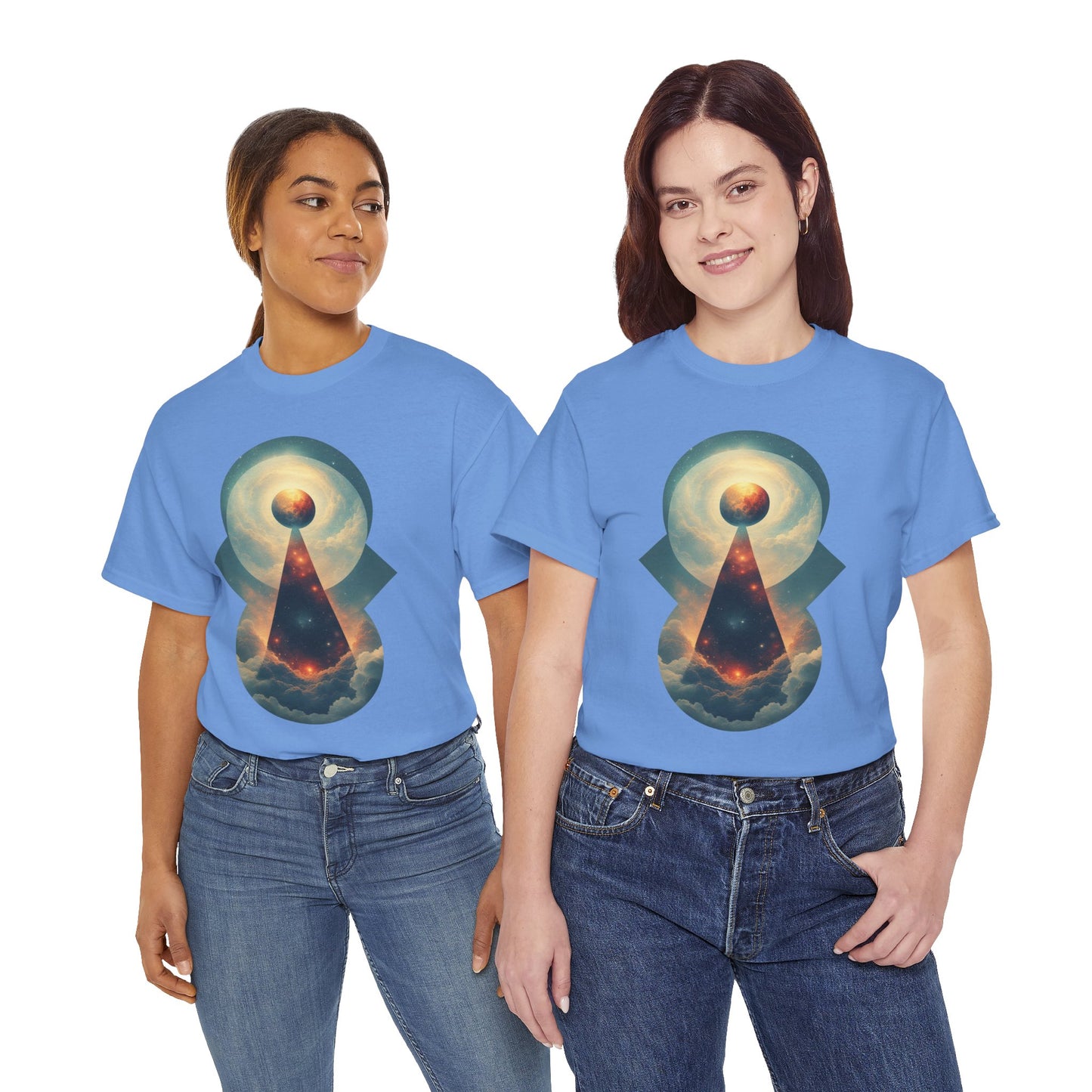 Geometric Galaxy Graphic Space Art Tee Shirt *Multiple Colors*