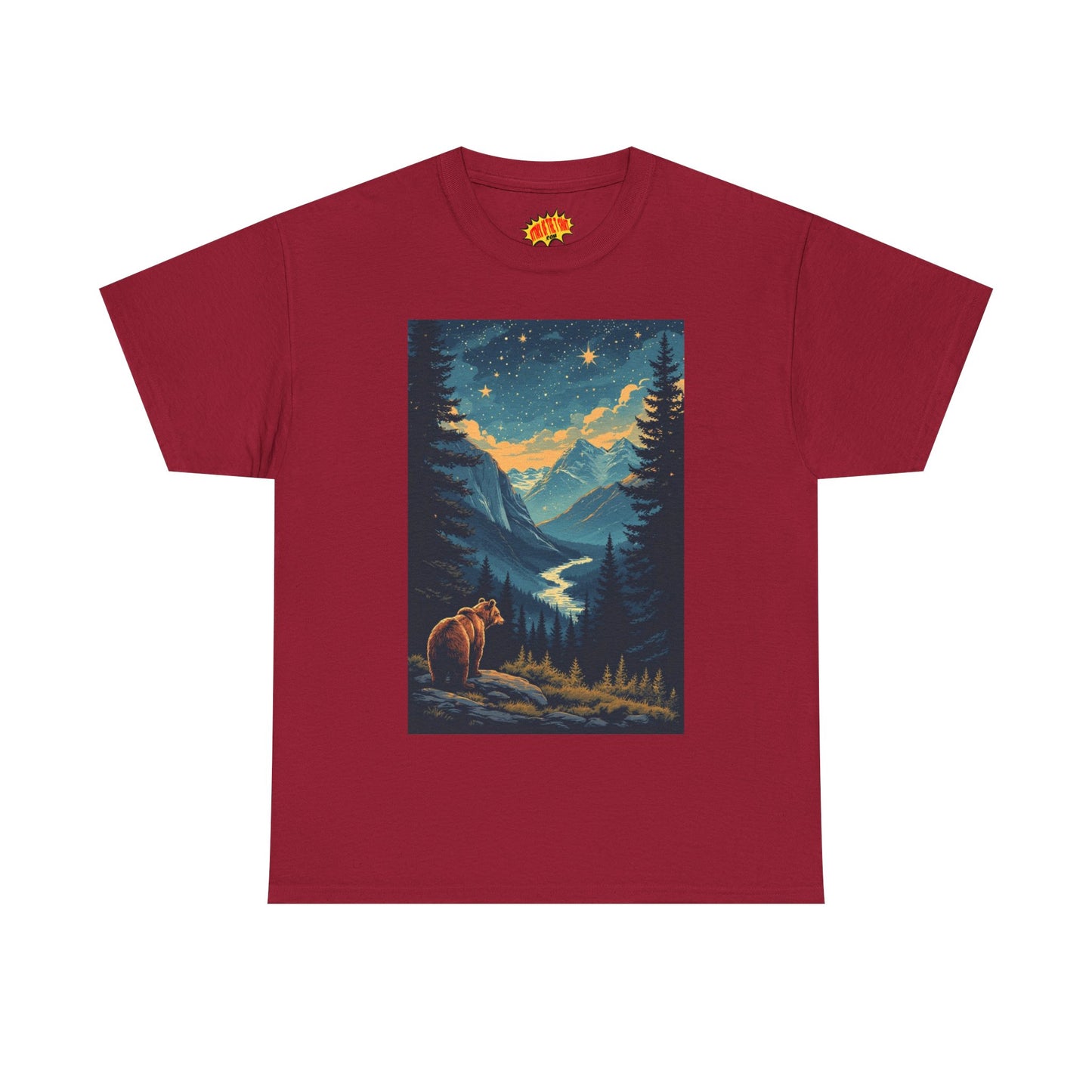 Mountain Valley Bear Night Scene T-Shirt *Multiple Colors*