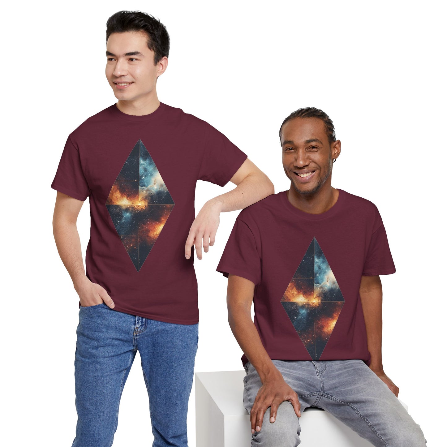 Diamond Shape Nebula Graphic Space Art Tee Shirt *Multiple Colors*