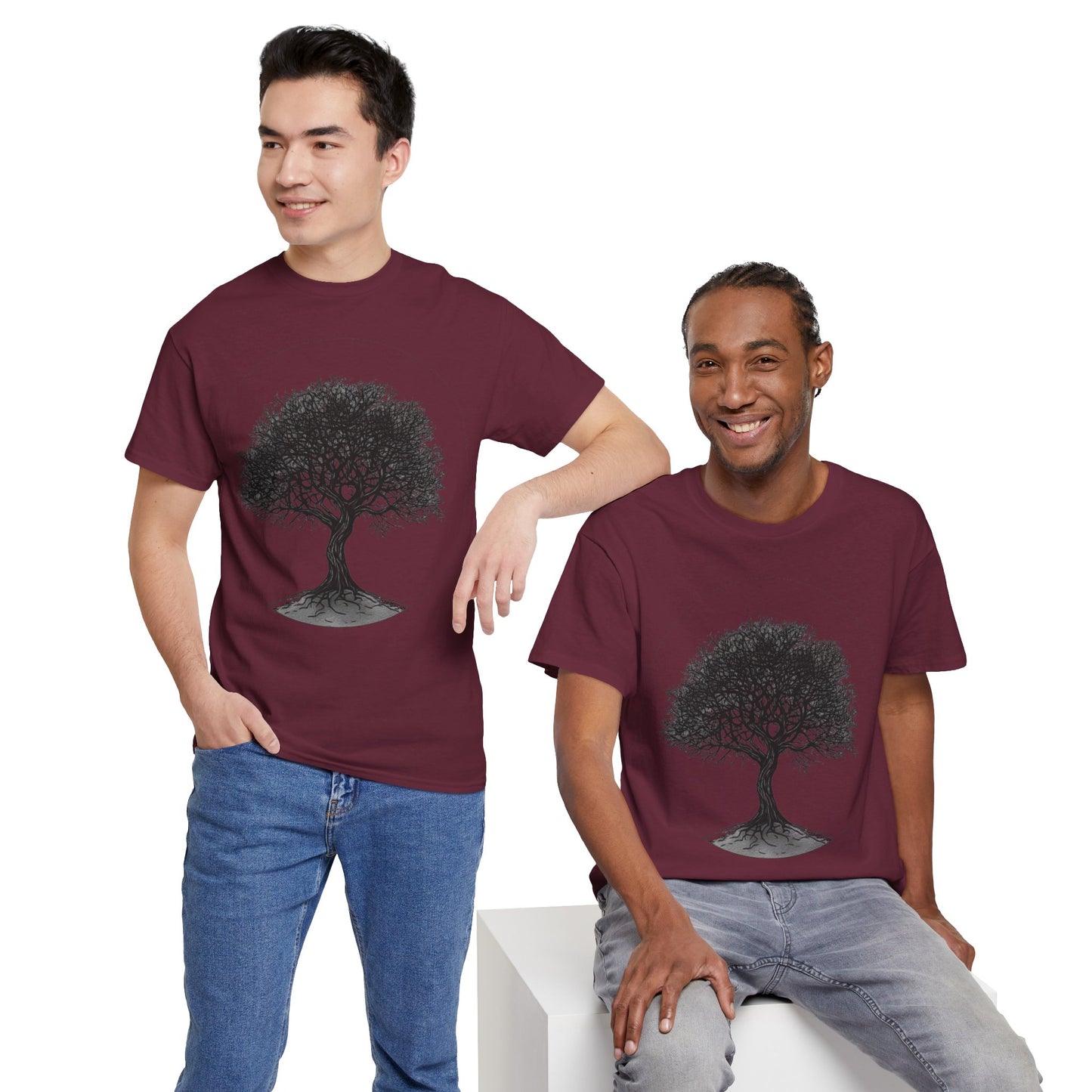 Circle Tree Sketch Drawing Graphic Art Tee Shirt *Multiple Colors*