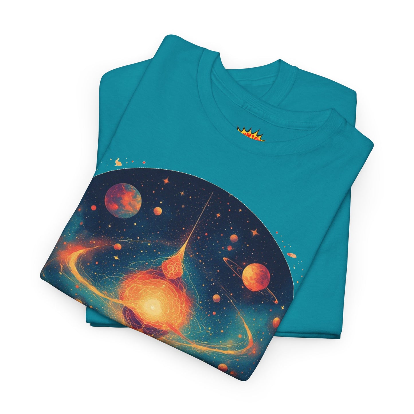 Round Galaxy w/Planets Graphic Tee Shirt *Multiple Colors*
