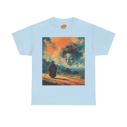 Travelling Samurai w/Cloud Geisha Woman T-Shirt