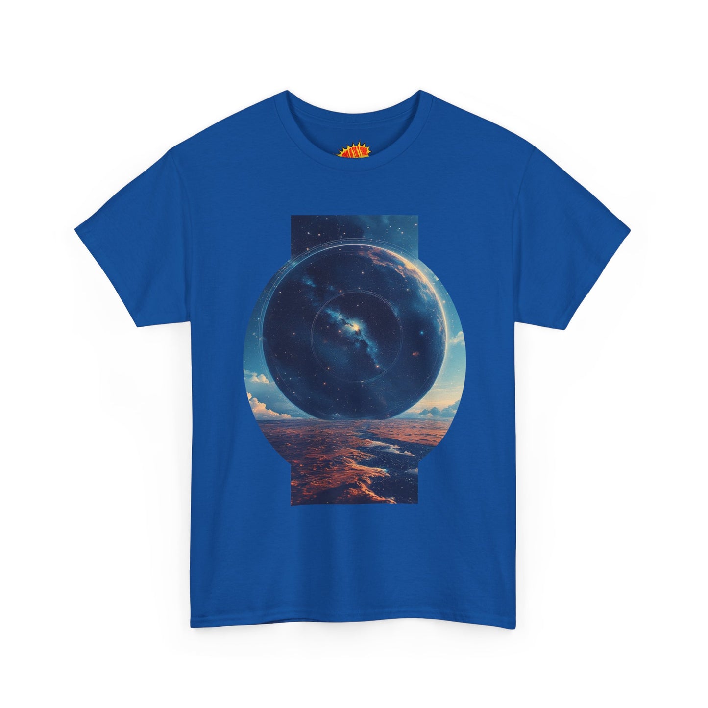 Round Galaxy Space Graphic Art Tee Shirt *Multiple Colors*
