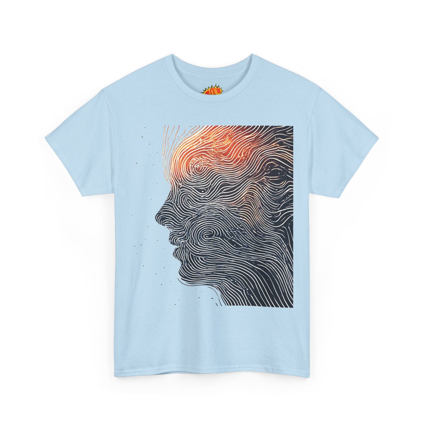 Line Drawing Face Graphic Art Tee Shirt *Multiple Colors*