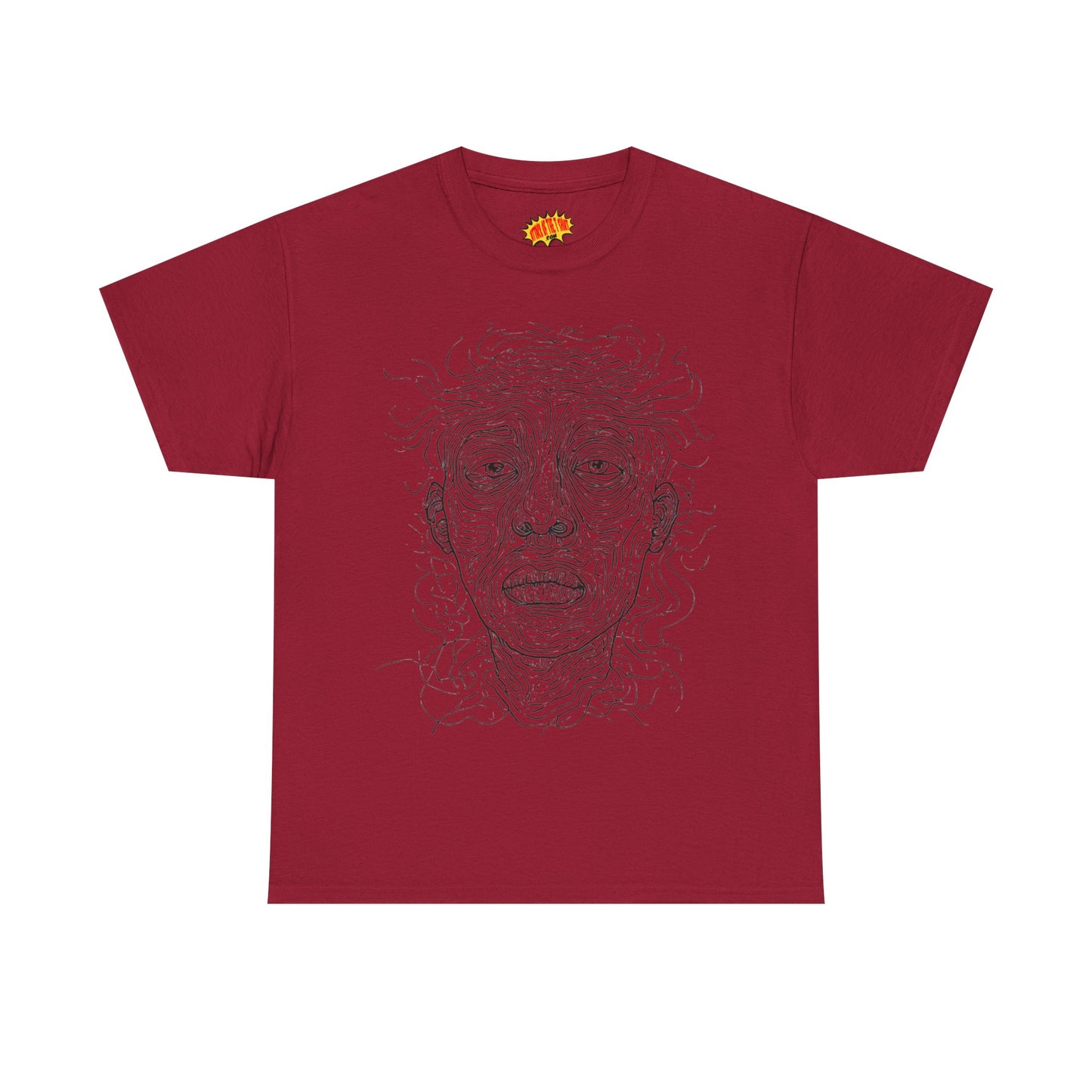 Graphic Line Art Portrait Tee Shirt *Multiple Colors*