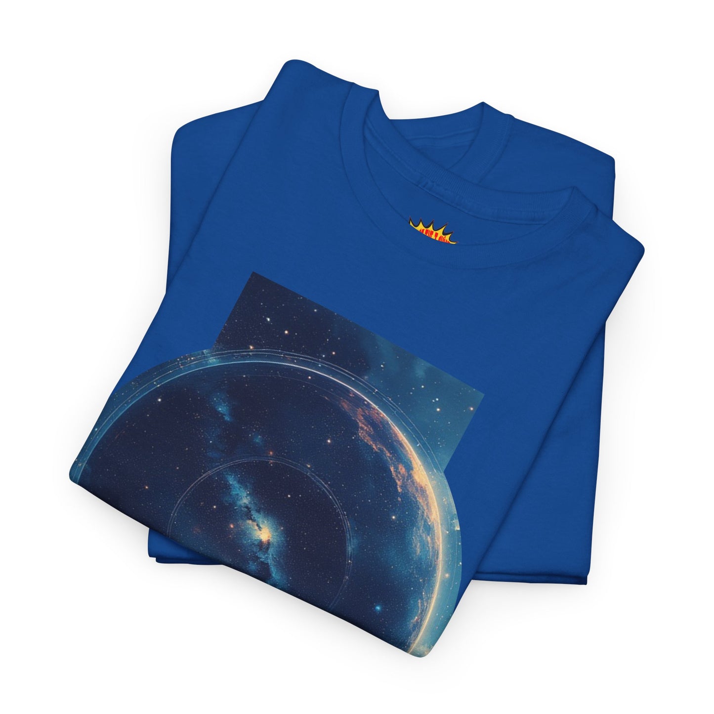 Round Galaxy Space Graphic Art Tee Shirt *Multiple Colors*