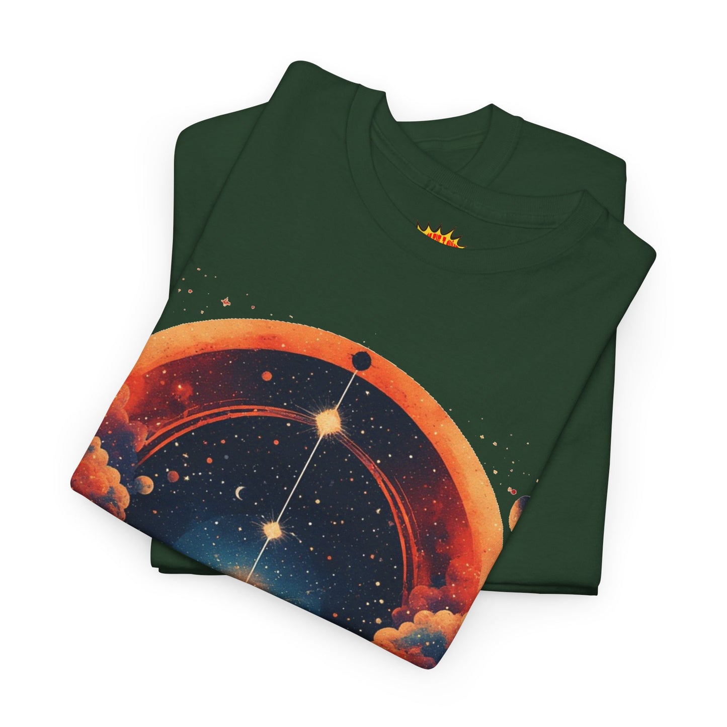 Round Galaxy Graphic Tee Shirt *Multiple Colors*
