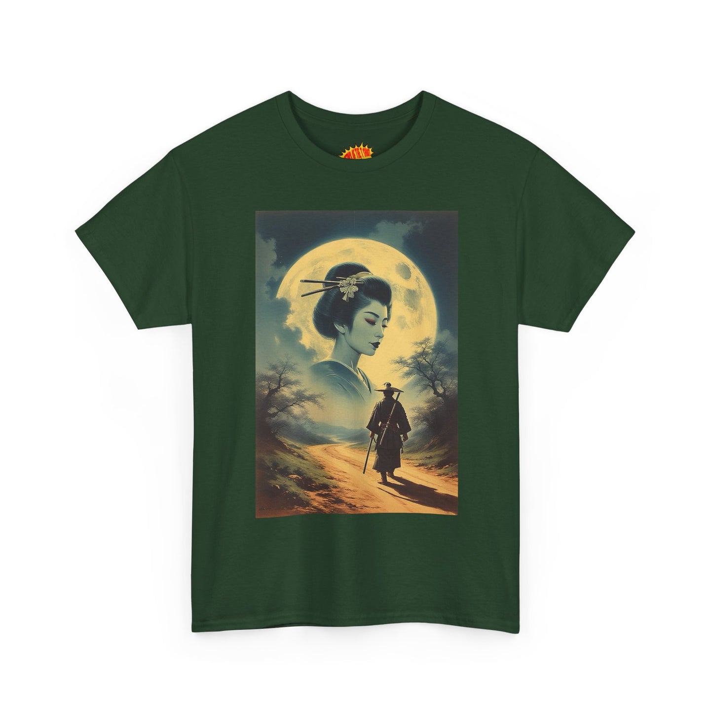Walking Samurai w/Full Moon Woman T-Shirt *Multiple Colors*