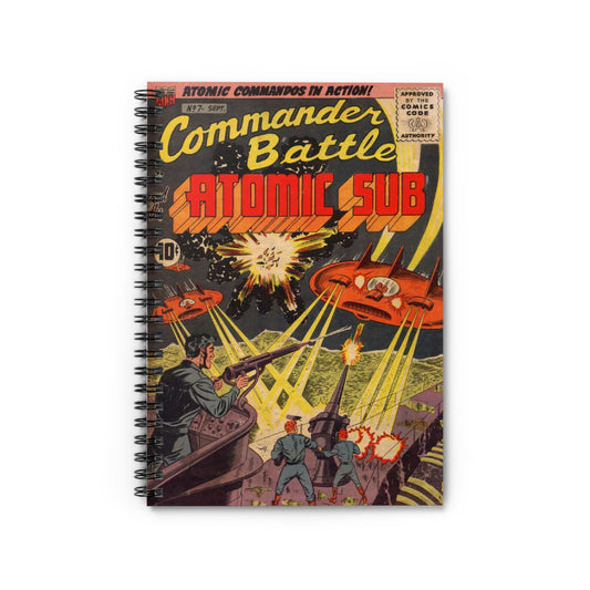 Commander Battle Atomic Sub No. 7 Comic Book Cover Notebook