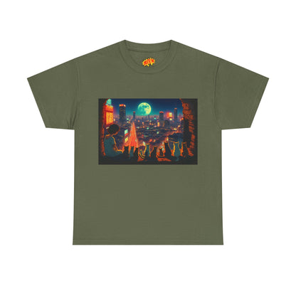 Anime Cityscape Scene w/Cats T-Shirt