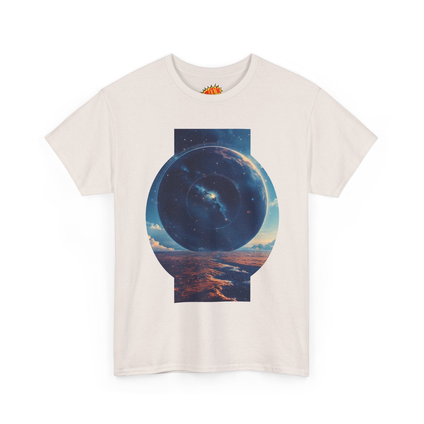 Round Galaxy Space Graphic Art Tee Shirt *Multiple Colors*