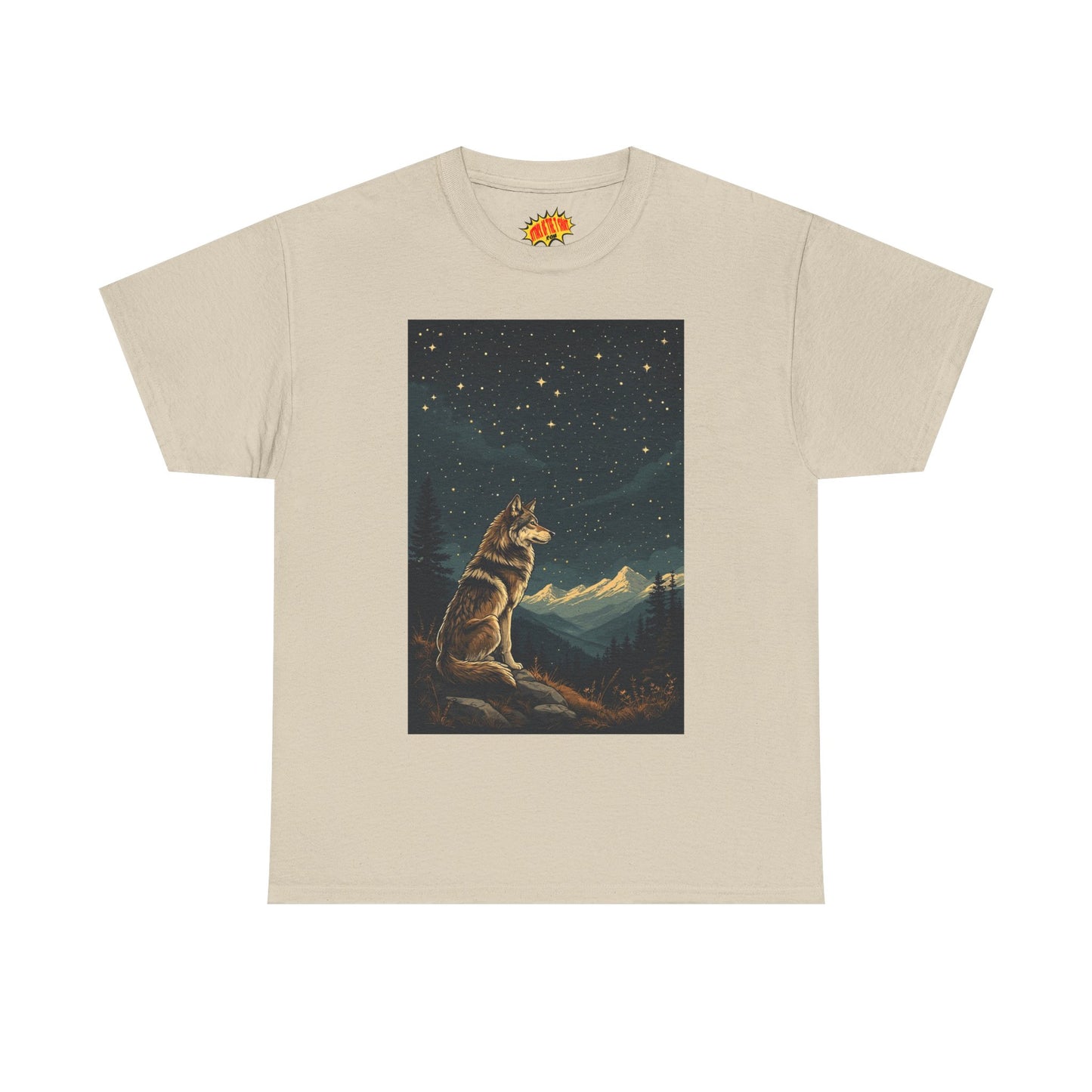 Mountain Wolf with Starry Night T-Shirt *Multiple Colors*