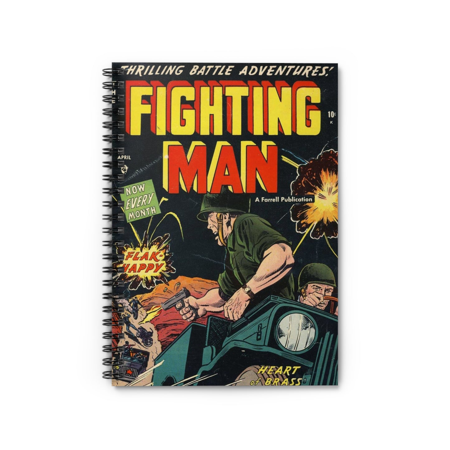 The Fighting Man April Comic Book Cover Notebook