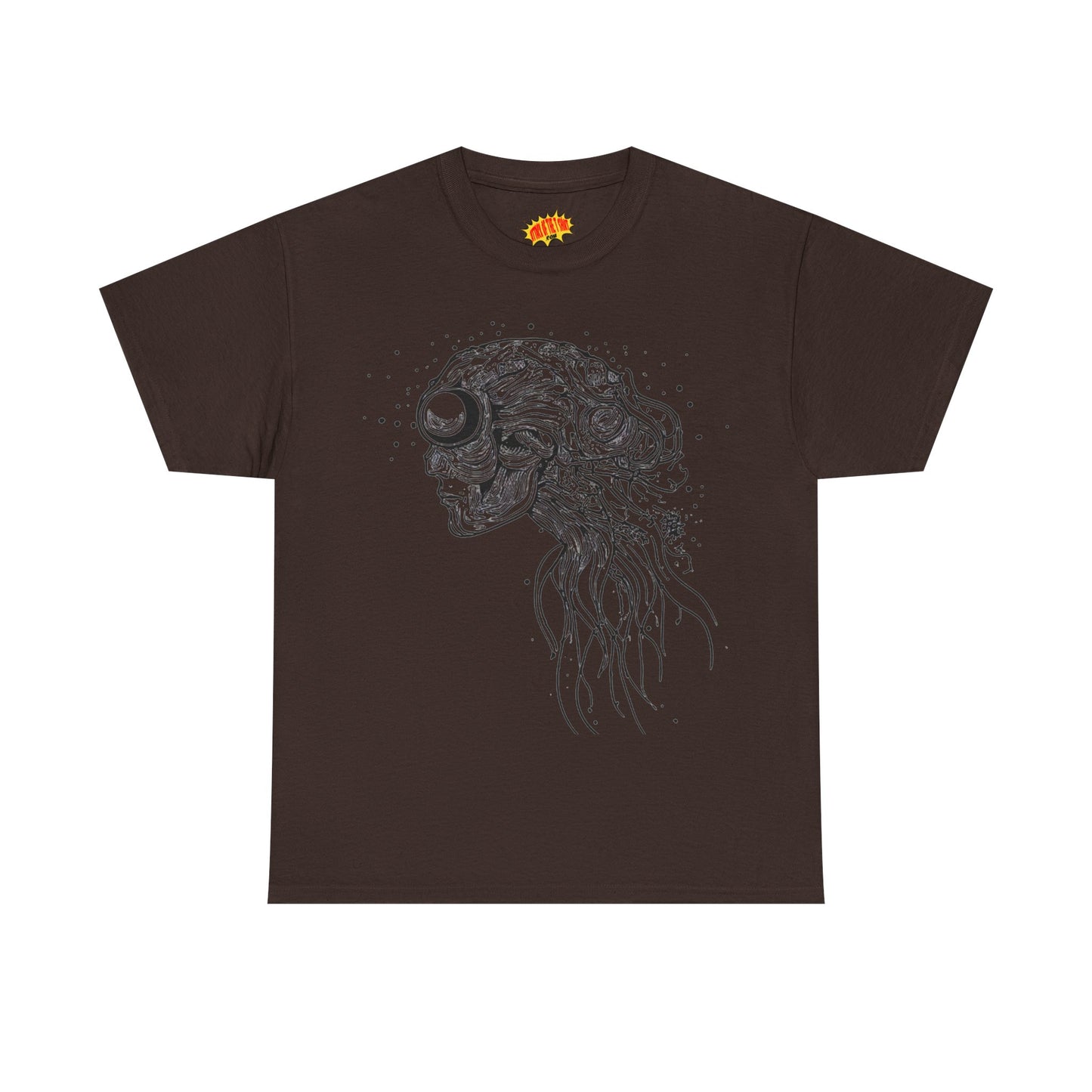 Humanoid Line Drawing Face Graphic Art Tee Shirt *Multiple Colors*