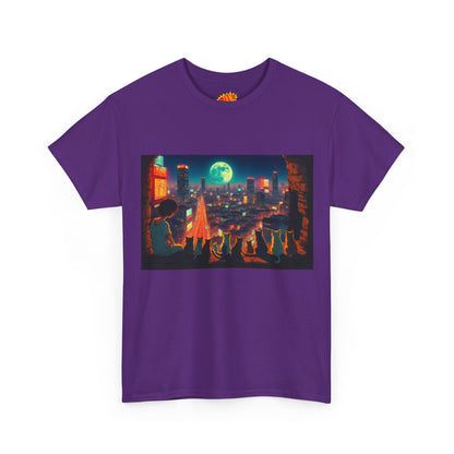 Anime Cityscape Scene w/Cats T-Shirt