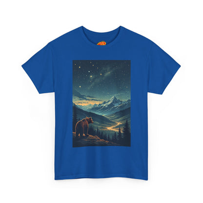 Mountain Bear Aurora Scene T-Shirt
