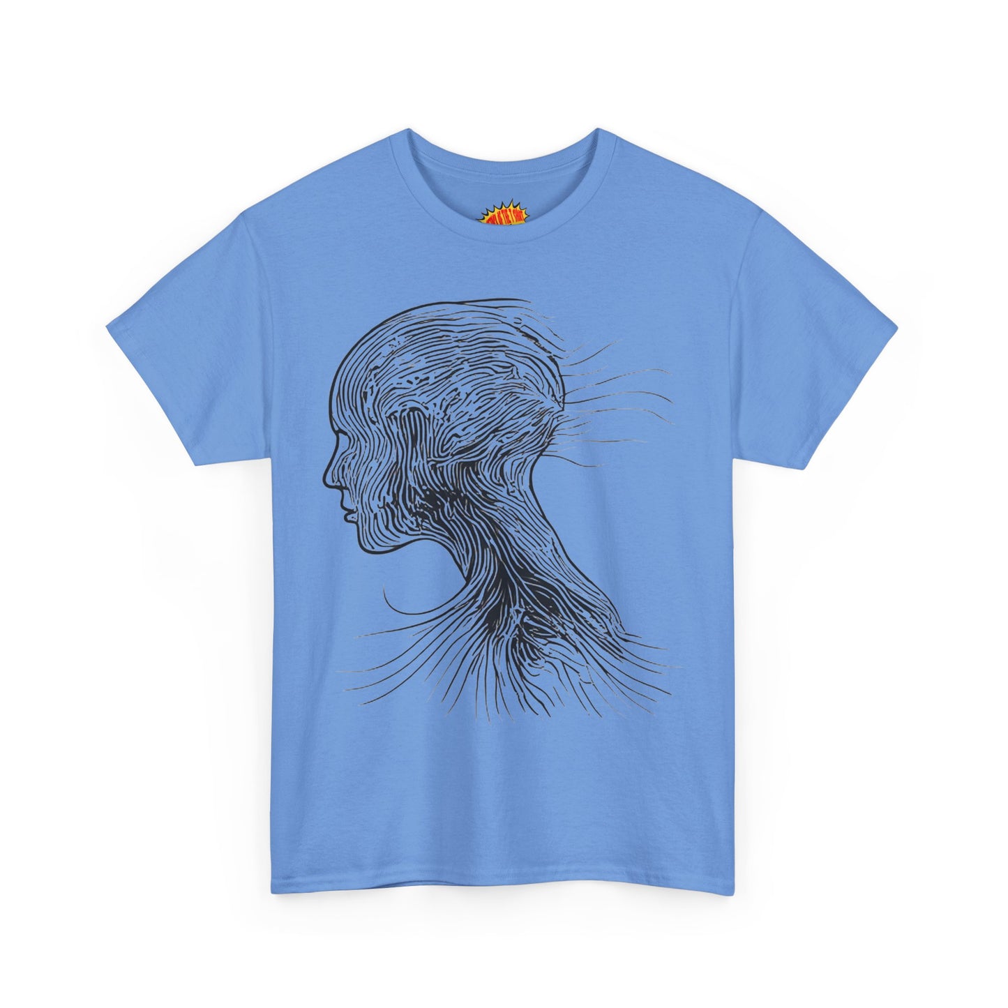 Face Silhouette Line Drawing Graphic Art Tee Shirt *Multiple Colors*