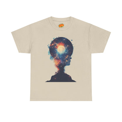 Abstract Galaxy Nebula Art w/Face Graphic Tee Shirt