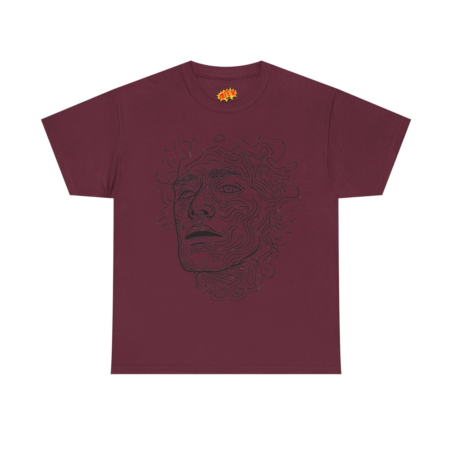 Human Face Line Drawing Portrait Graphic Art Tee Shirt *Multiple Colors*