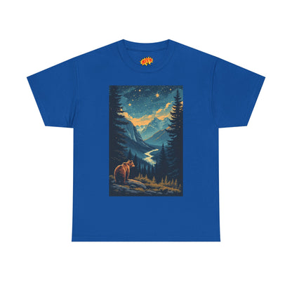 Grizzly Bear Mountain Valley Scene T-Shirt